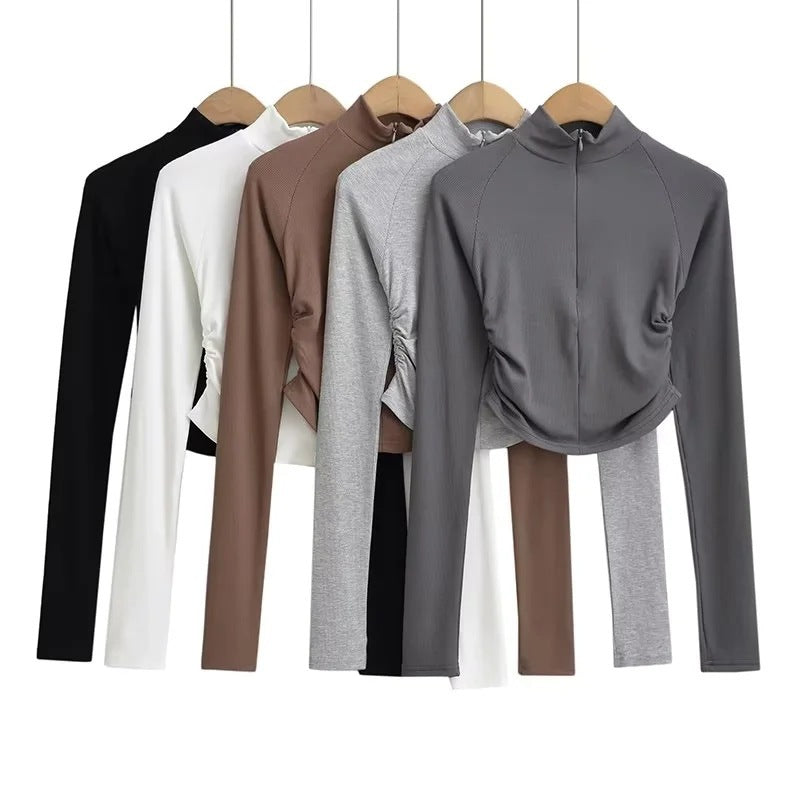The Cocoa Drift Mock Neck Top