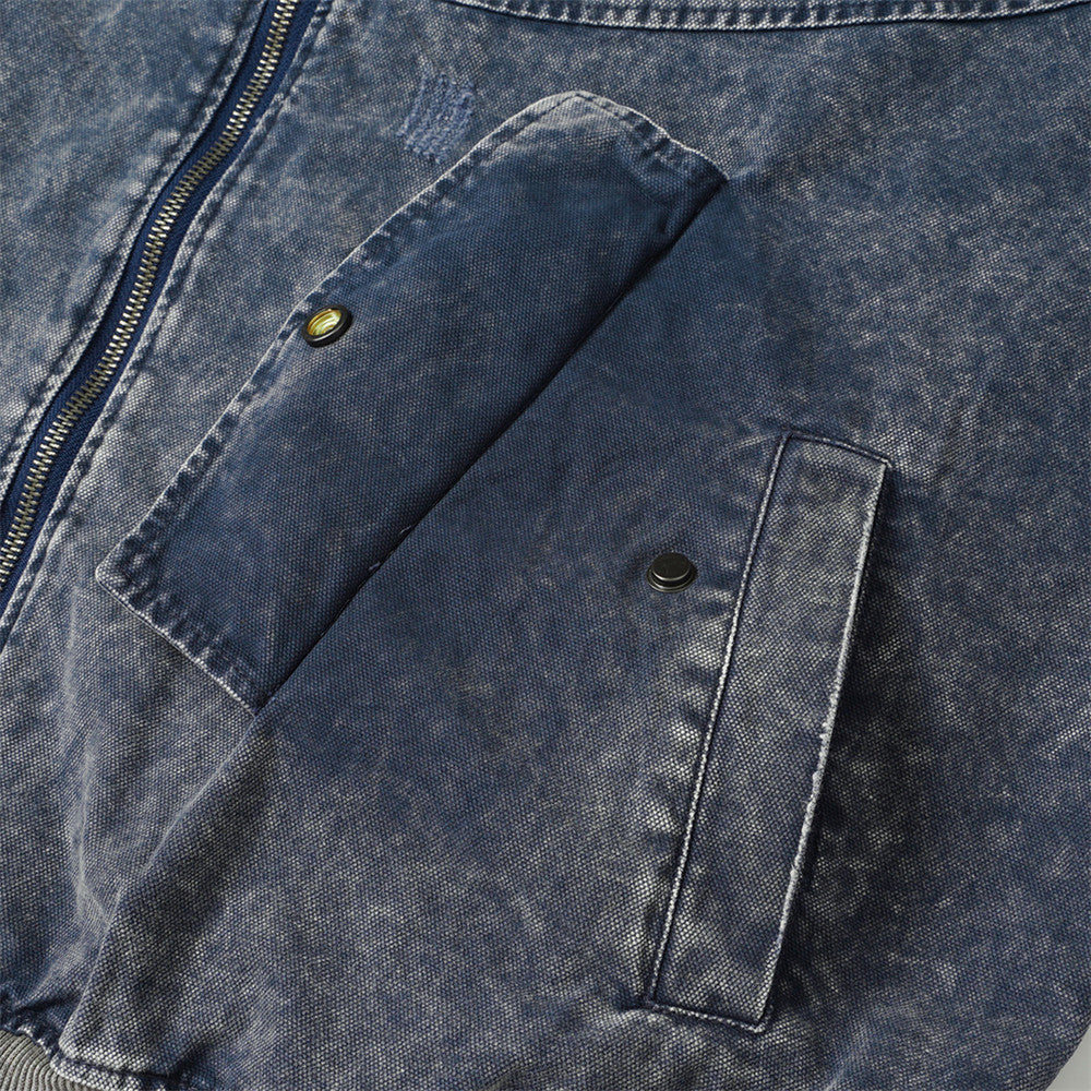The Faded Block Fake Two-Piece Hooded Jacket