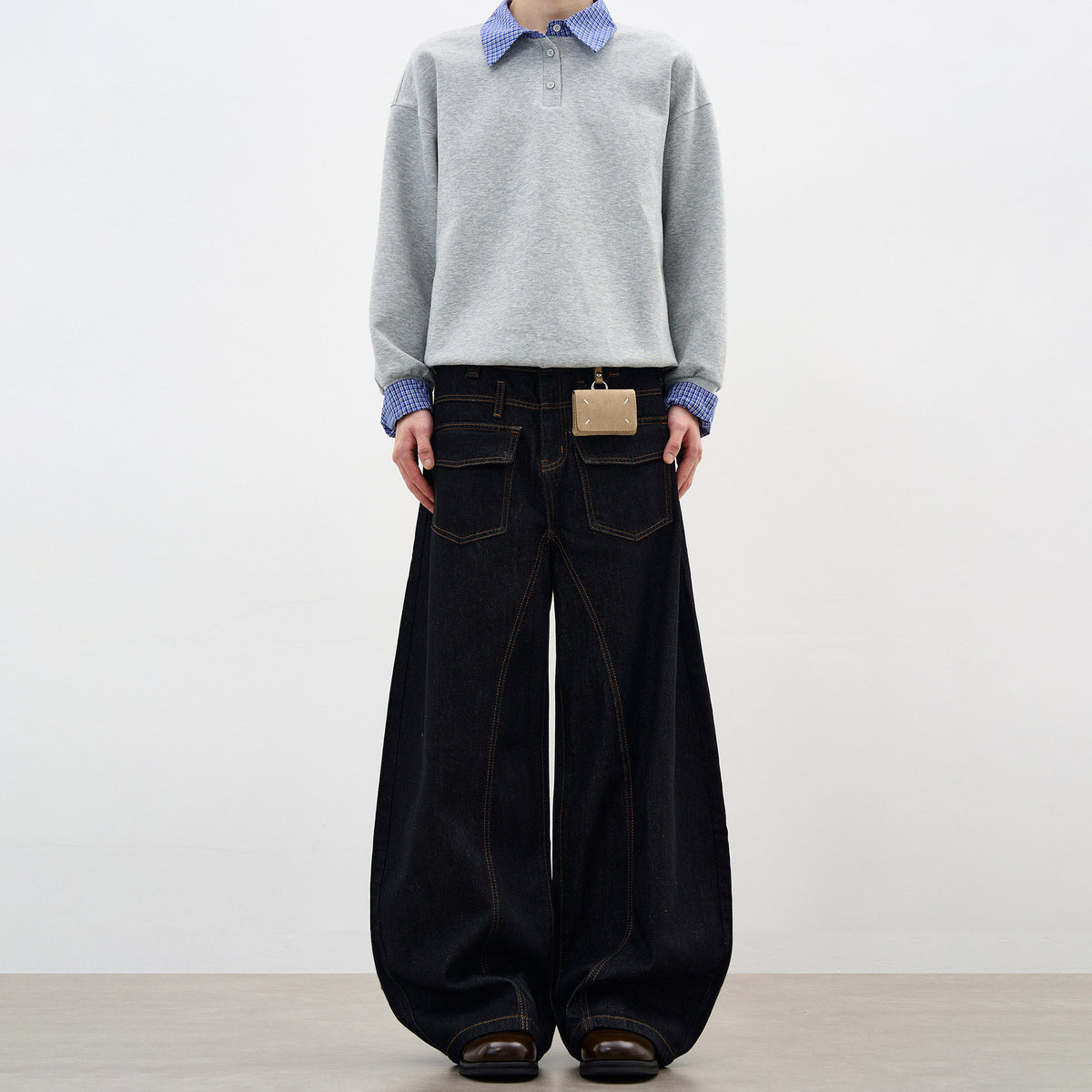 The Noir Avenue Wide Leg Denim Pants