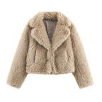 Cozy Turn-Down Collar Fur Jacket