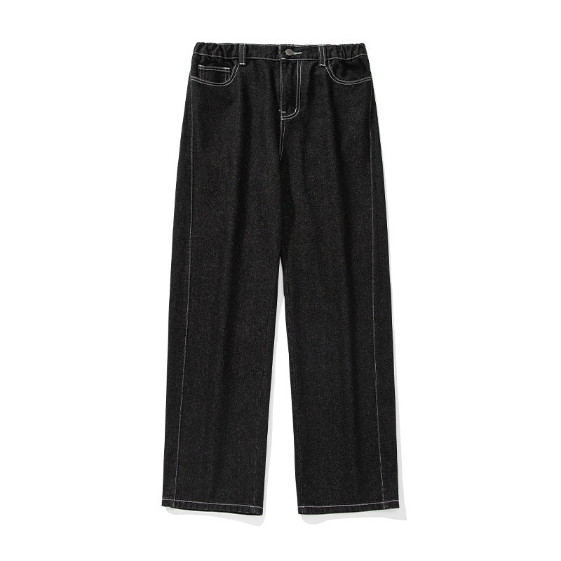 The Indigo Seam Baggy Straight Leg Jeans