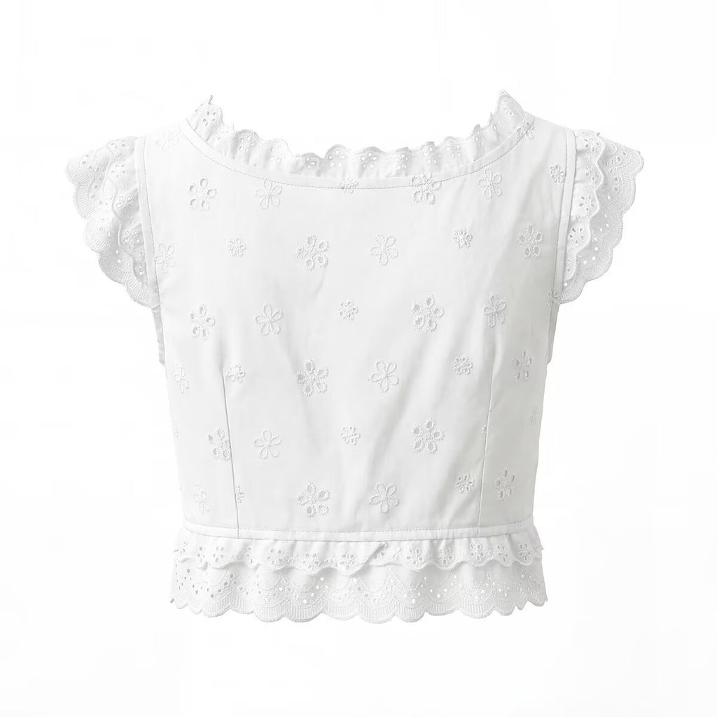 Retro Style Lace Skirt Outfit