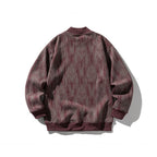 Dyeing Color-blocked Loose Long Sleeve Mock Neck Sweatshirt Men