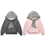 The Pink Shawl Layer Hooded Sweatshirt
