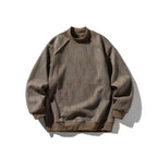 Dyeing Color-blocked Loose Long Sleeve Mock Neck Sweatshirt Men