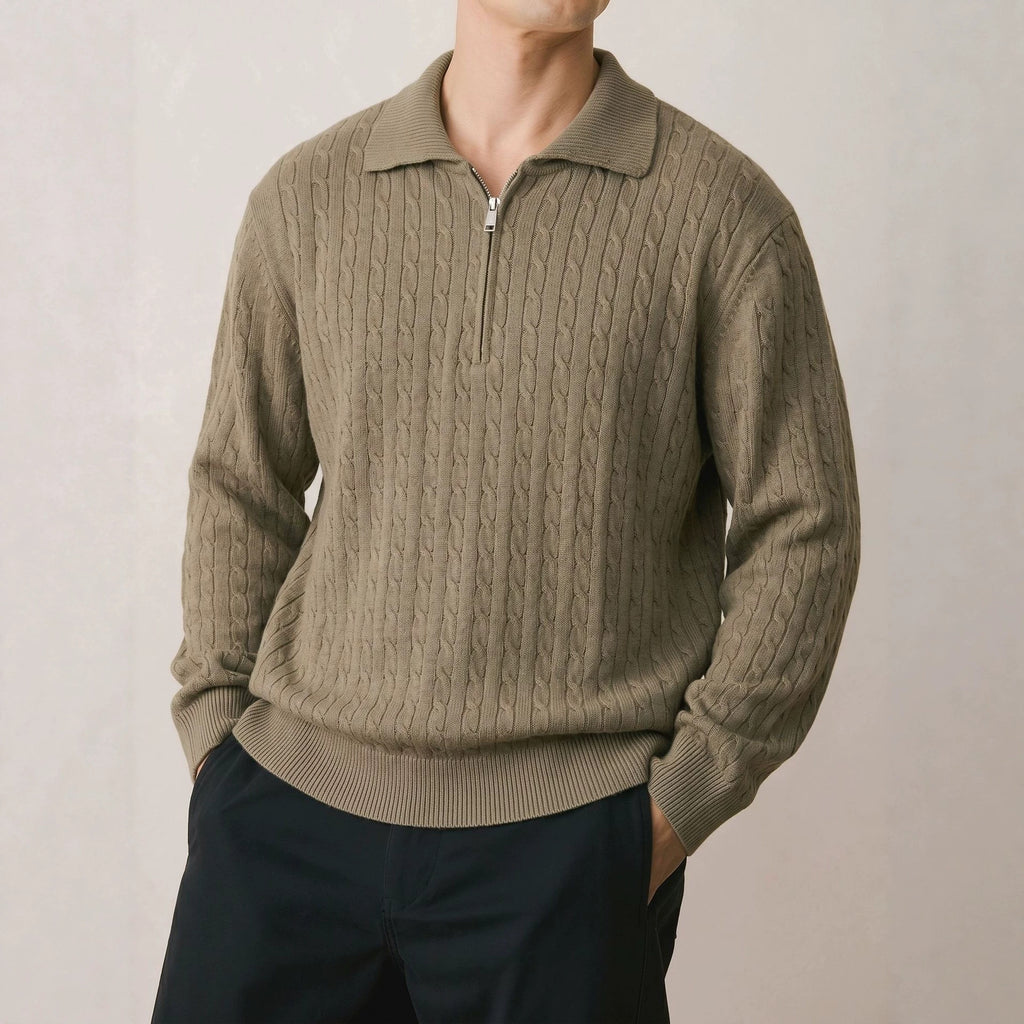 The Harbor Line Half Zip Polo Sweater