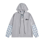 The Lattice Layer Crochet Hooded Sweatshirt