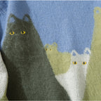 The Midnight Whiskers Jacquard Cat Sweater