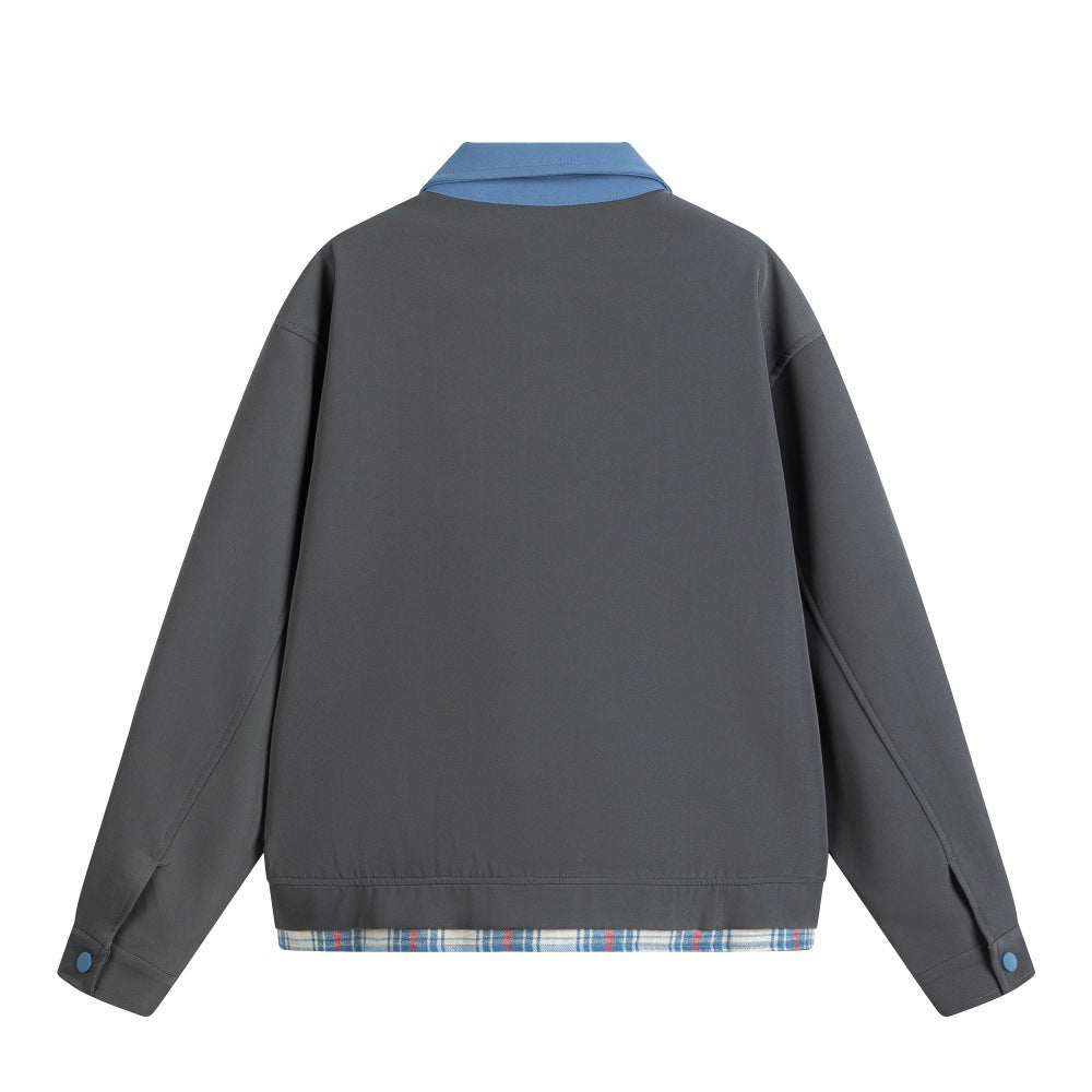 The Slate Layer Color Block Zip Jacket