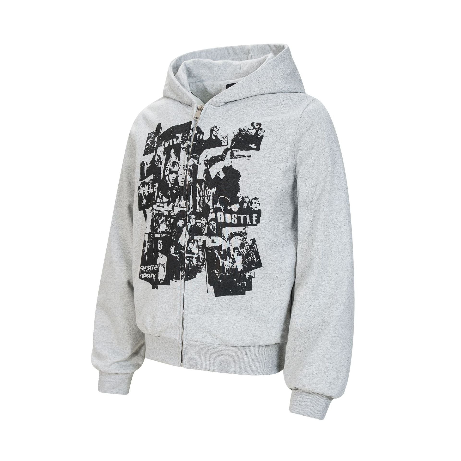 Retro Streetwear Zip Hoodie