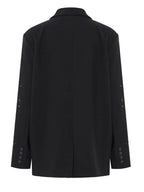 The Noir Rhinestone Notched Blazer