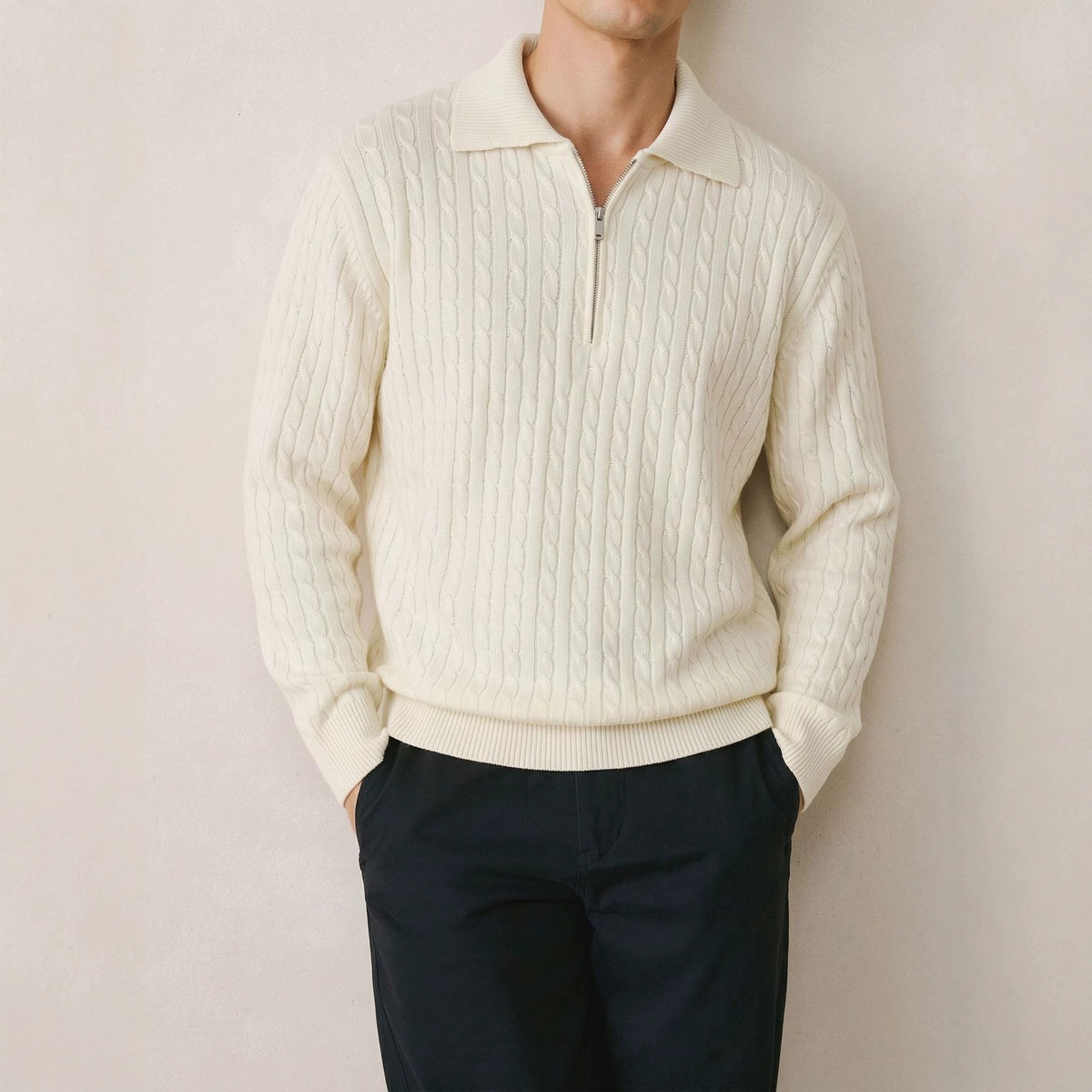 The Harbor Line Half Zip Polo Sweater