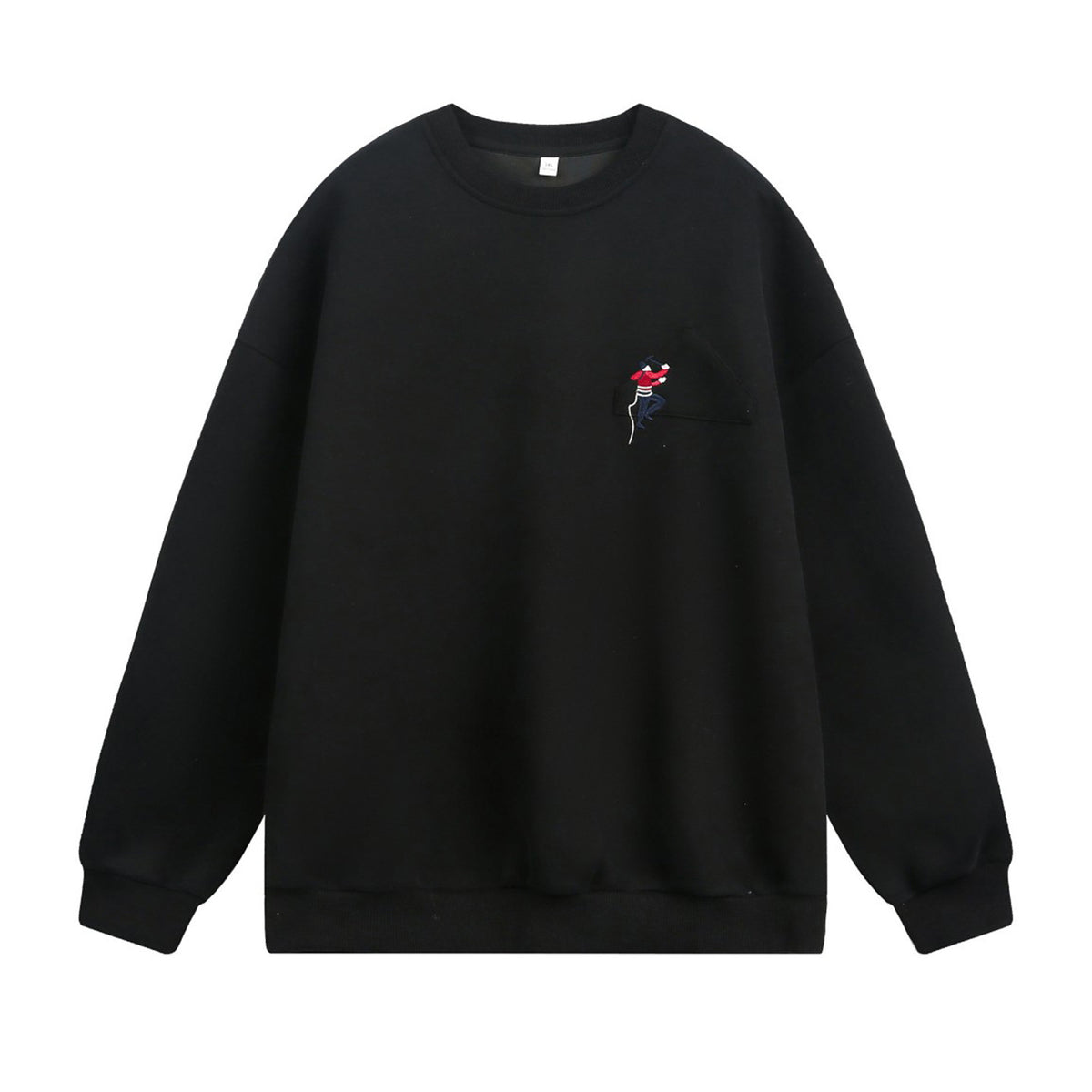 The Quiet Thread Embroidered Round Neck Sweatshirt