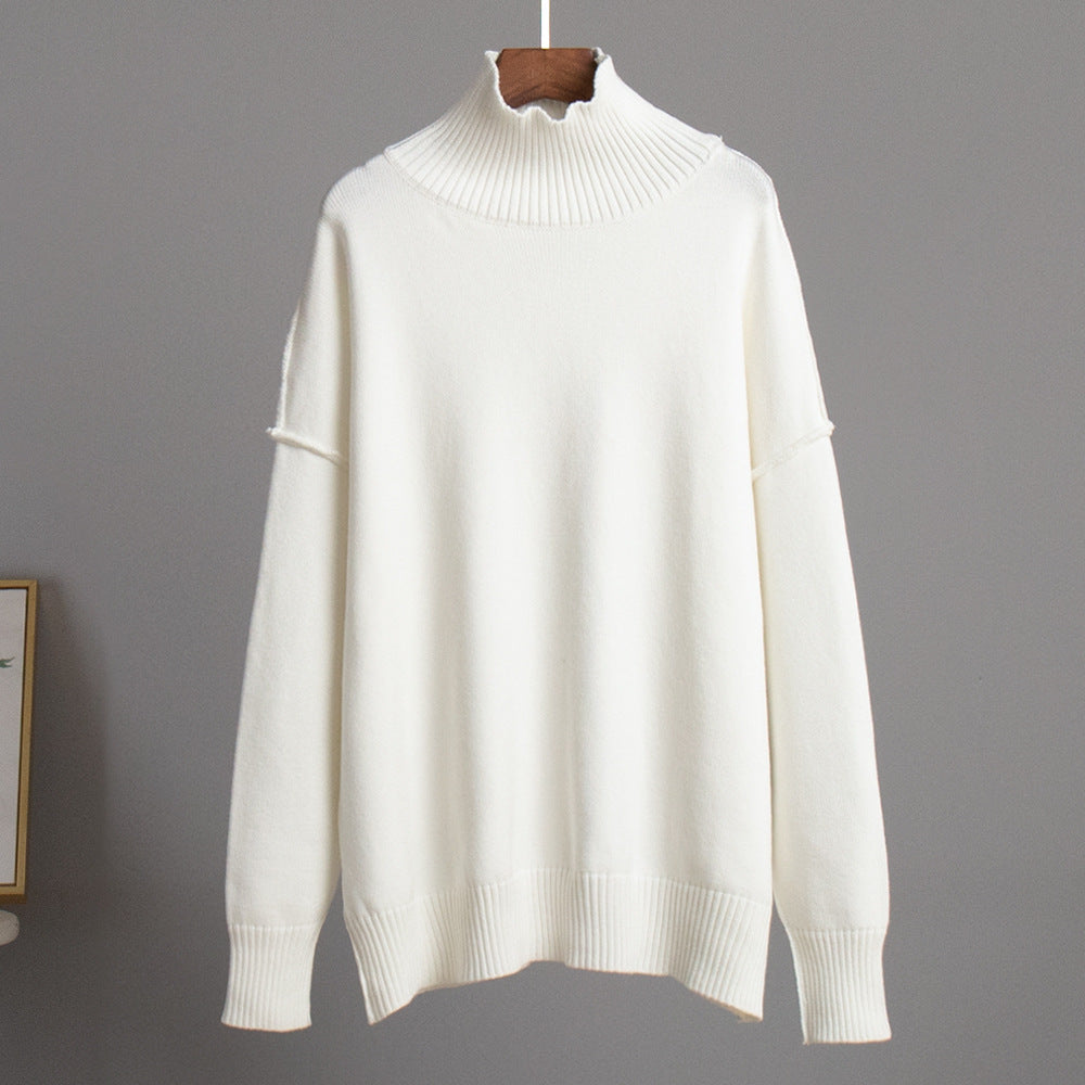 The Ivory Frost High Neck Sweater