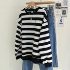 The Monochrome Line Striped Crewneck Sweatshirt