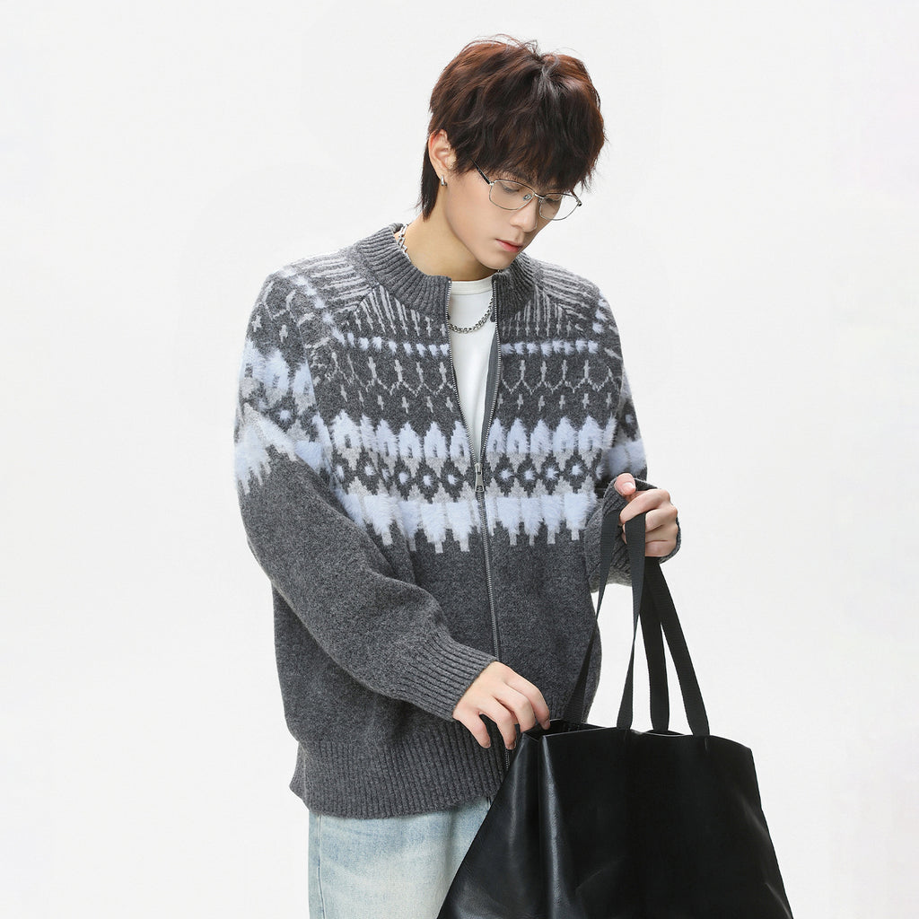 The Ember Row Stand Collar Cardigan