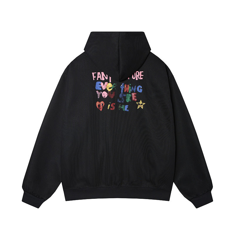 The Wild Doodle Cartoon Animal Zip Hoodie