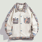 The Harajuku Mosaic Oversized Varsity Jacket