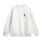 The Quiet Thread Embroidered Round Neck Sweatshirt