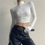 The Cocoa Drift Mock Neck Top