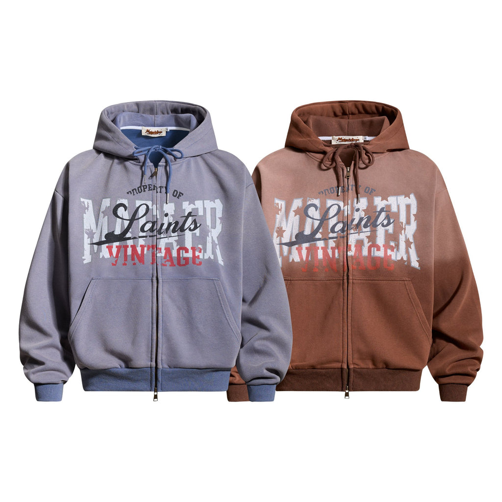 The Retro Script Zip Hoodie
