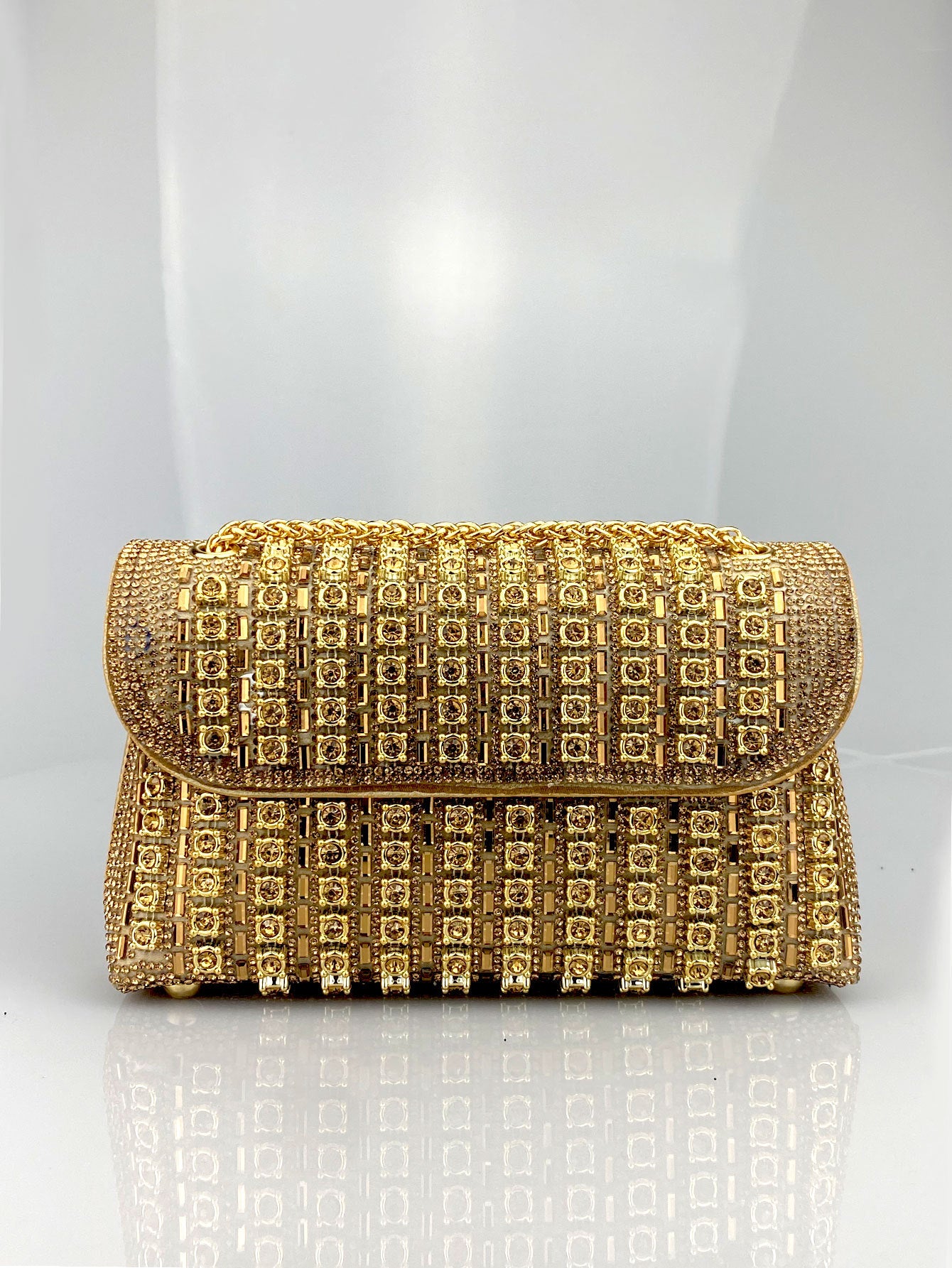 Cheongsam Style Rhinestone Clutch