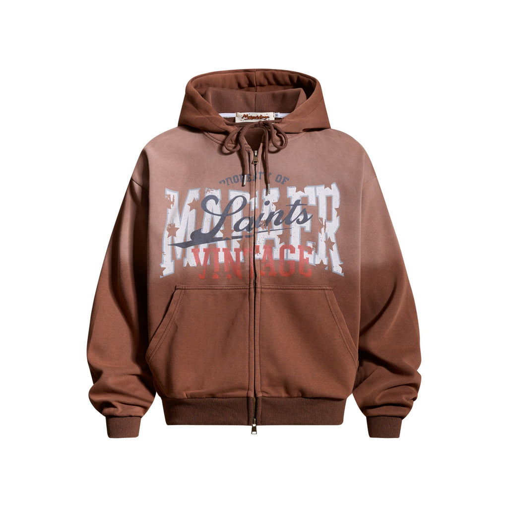 The Retro Script Zip Hoodie