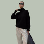 The Ivory Frost High Neck Sweater