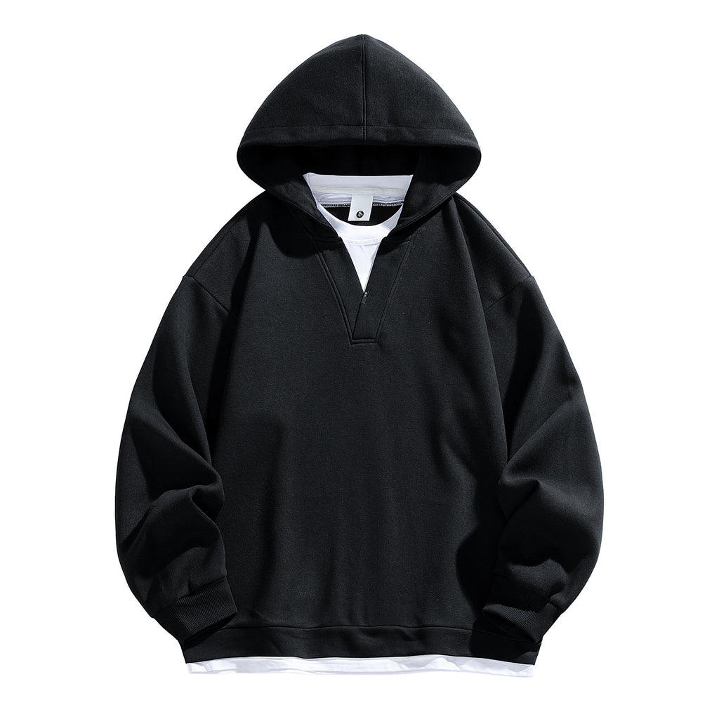 The Layered Drift Faux Two-Piece Hoodie