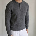 The Autumn Bloom Henley Knit Sweater