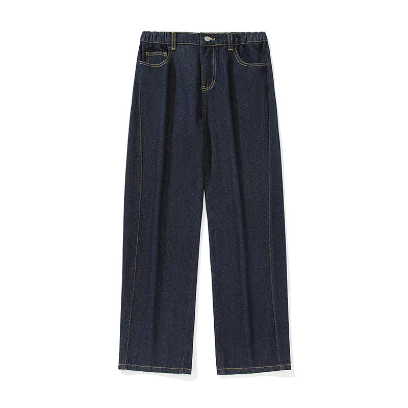 The Indigo Seam Baggy Straight Leg Jeans