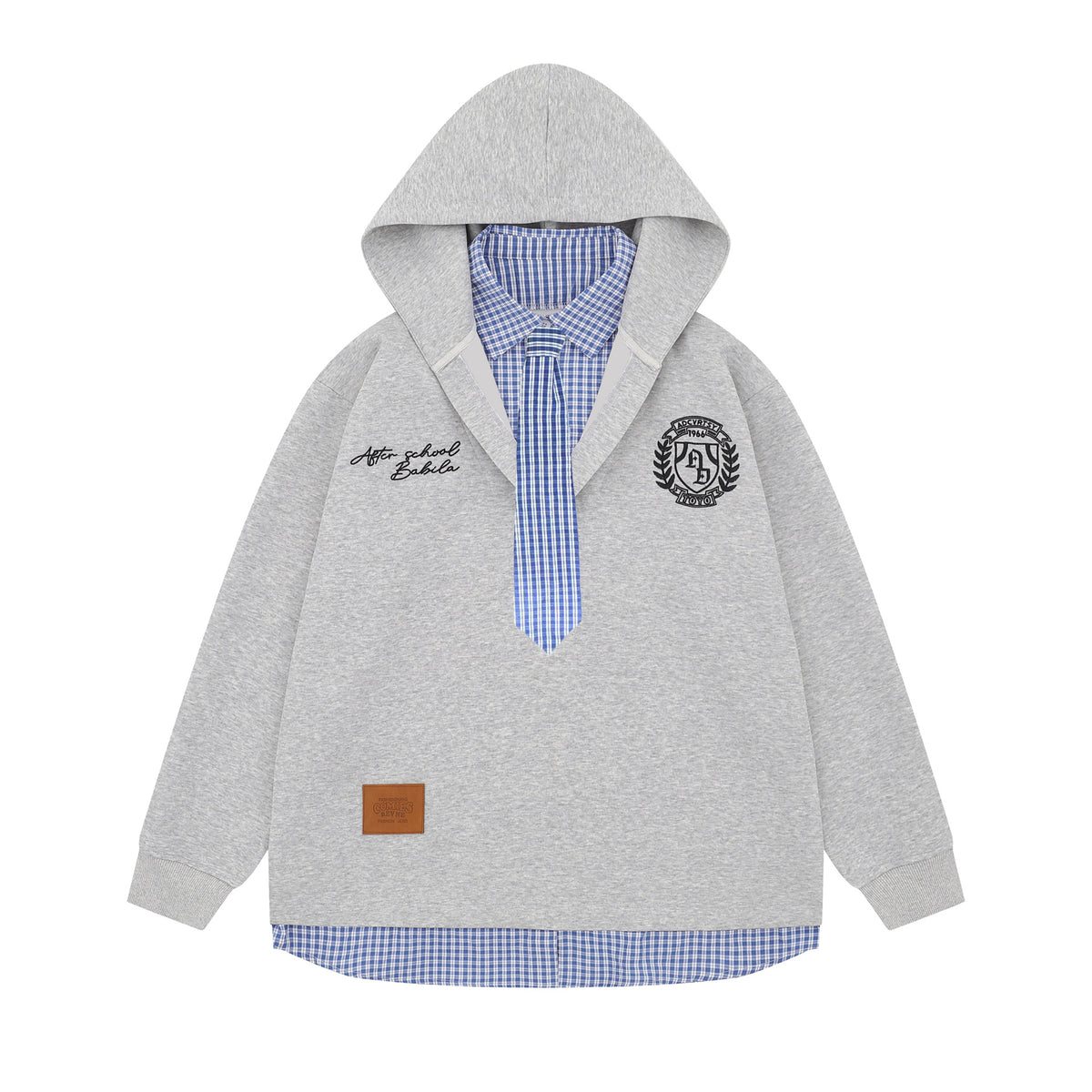 The Burgundy Drift Faux Two-Piece Hoodie