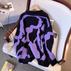 The Violet Prowl Leopard Knit Sweater