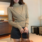 Mock Two-Piece Off-Shoulder Knit Top