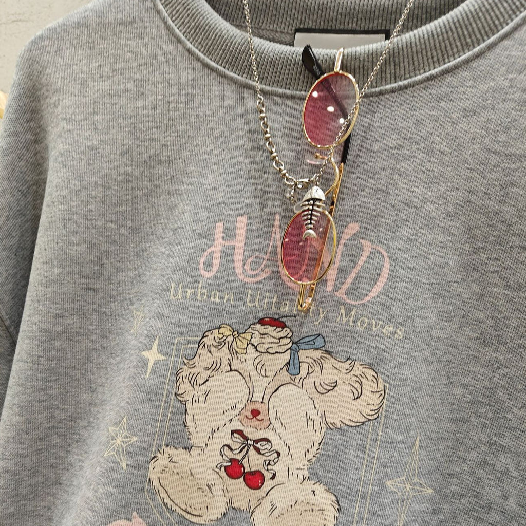 The Dove Lace Trim Embroidered Sweatshirt