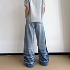 The Ocean Script Embroidered Loose Fit Jeans