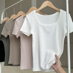 Milk Tea Muse Square Neck Tee
