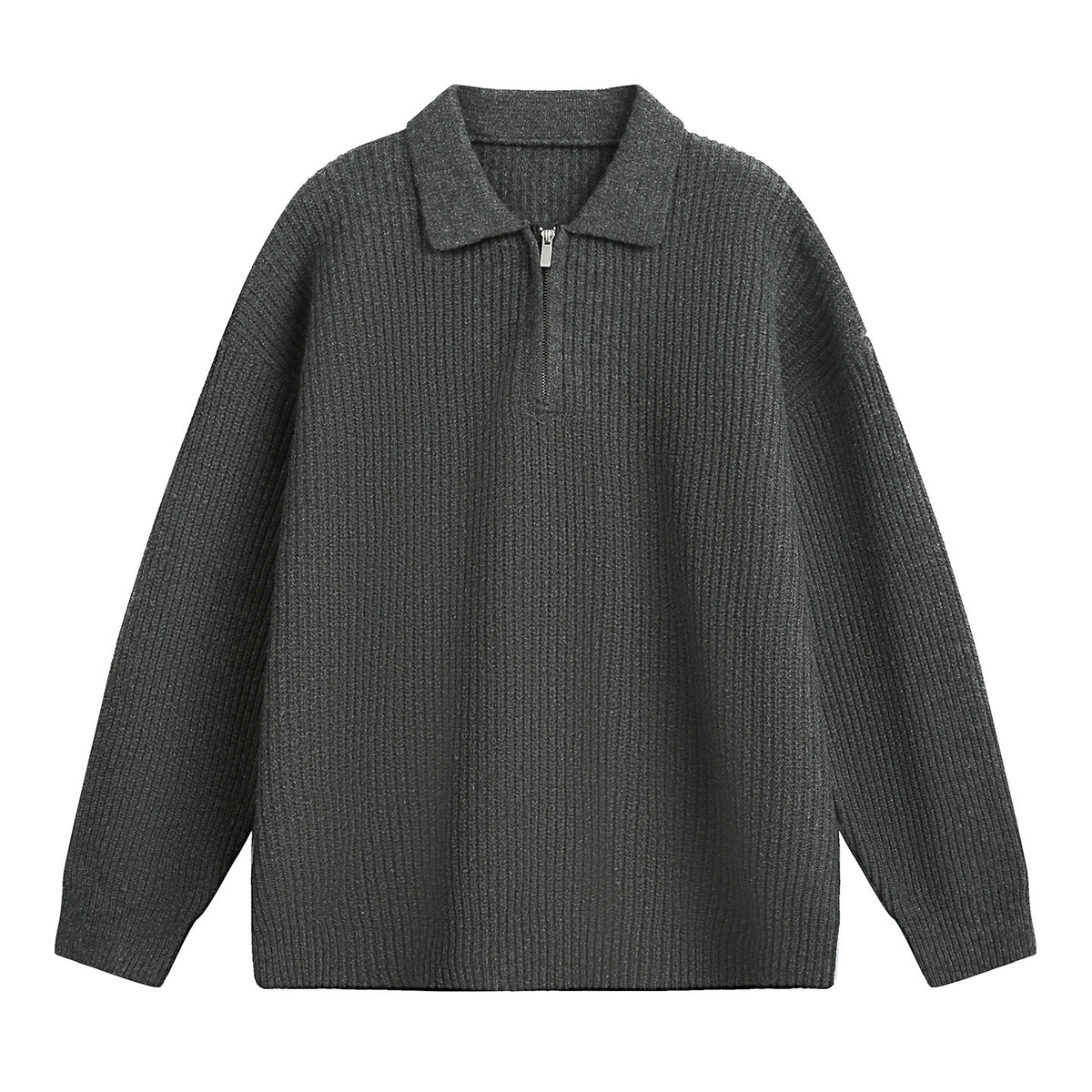The Starlit Half Zip Lapel Sweater