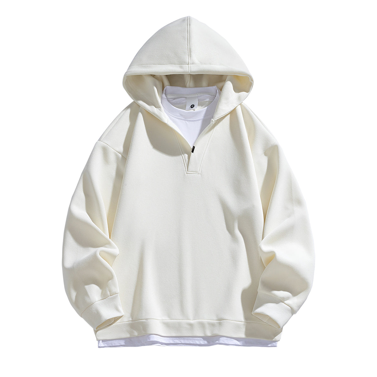 The Layered Drift Faux Two-Piece Hoodie