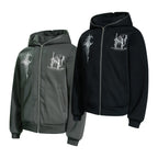 The Vintage Mosaic Patchwork Zip Hoodie