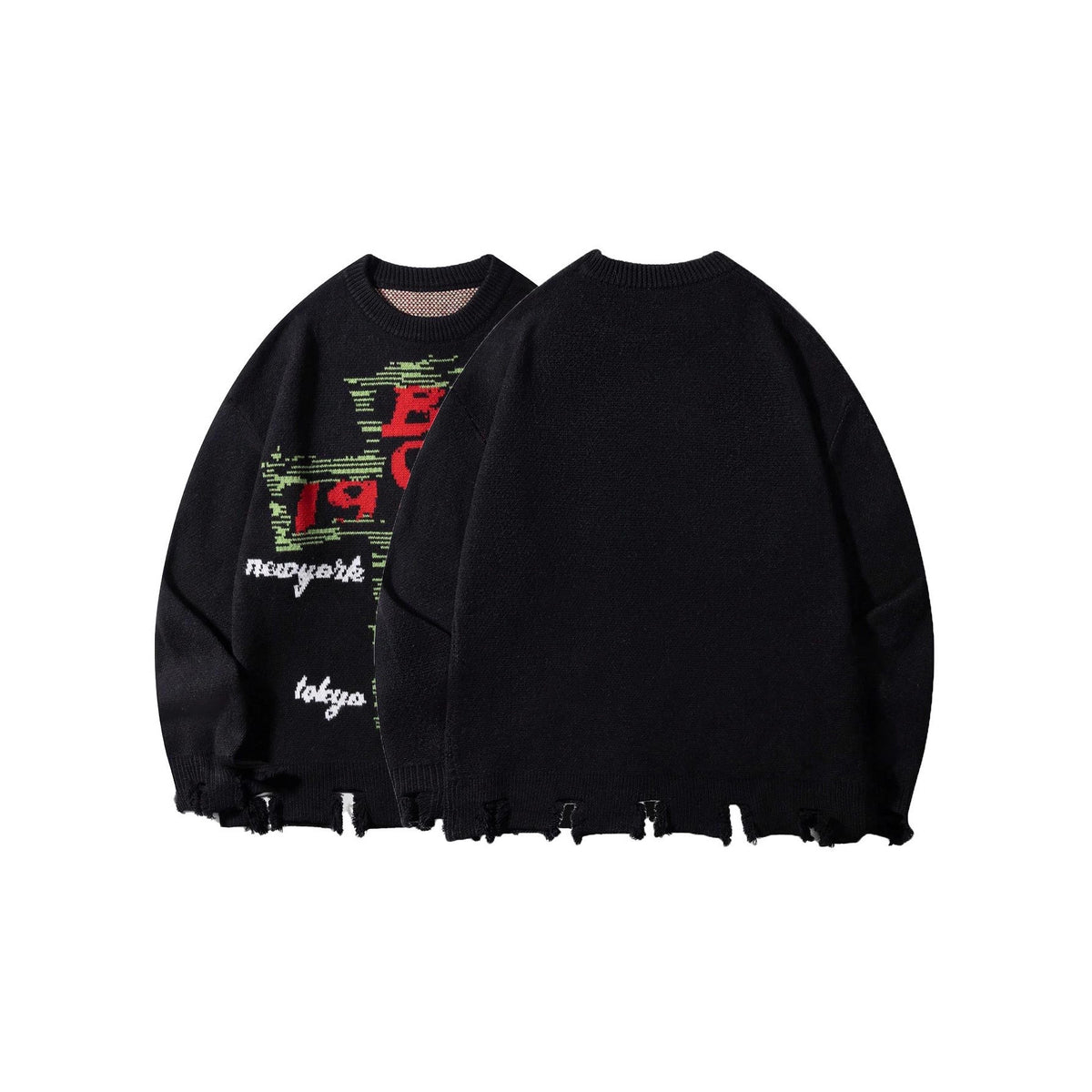 The Midnight Script Letter Print Sweater