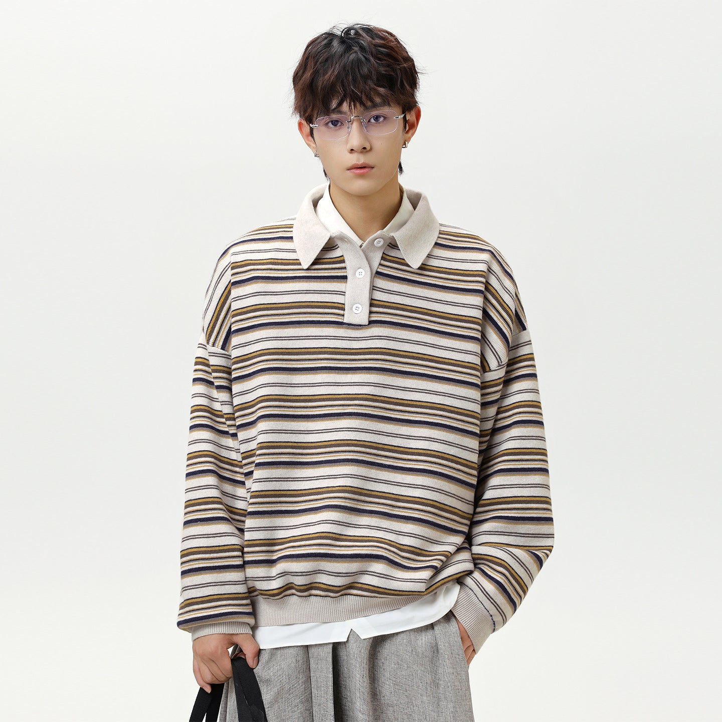 The Camden Stripe Polo Knit