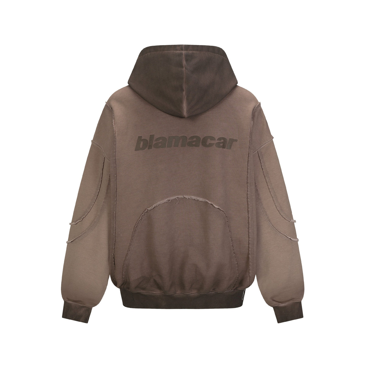 Raw Edge Deconstructed Zip Hoodie