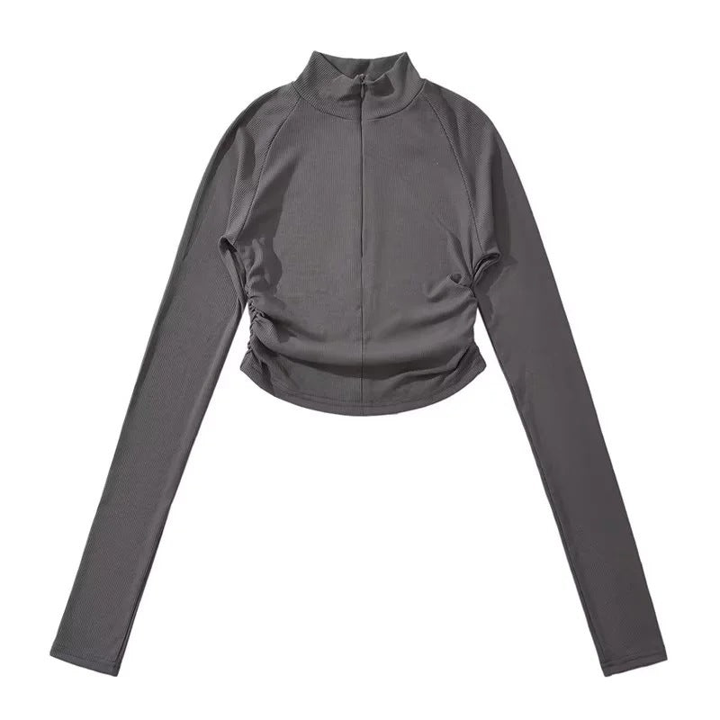 The Cocoa Drift Mock Neck Top