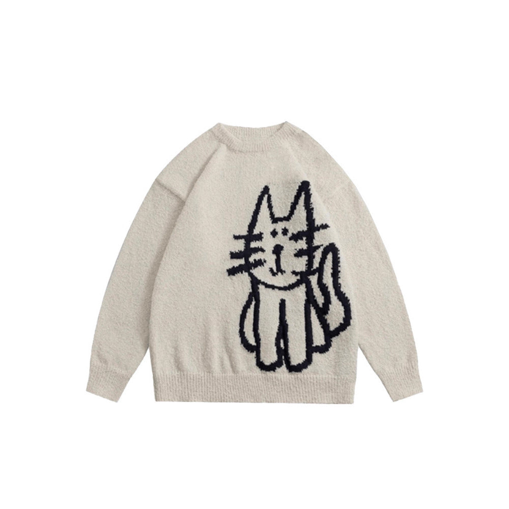 The Whisker Tale Cartoon Cat Sweater