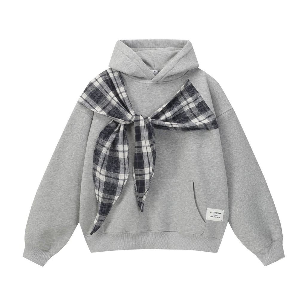 The Bow Layer Faux Two-Piece Hoodie