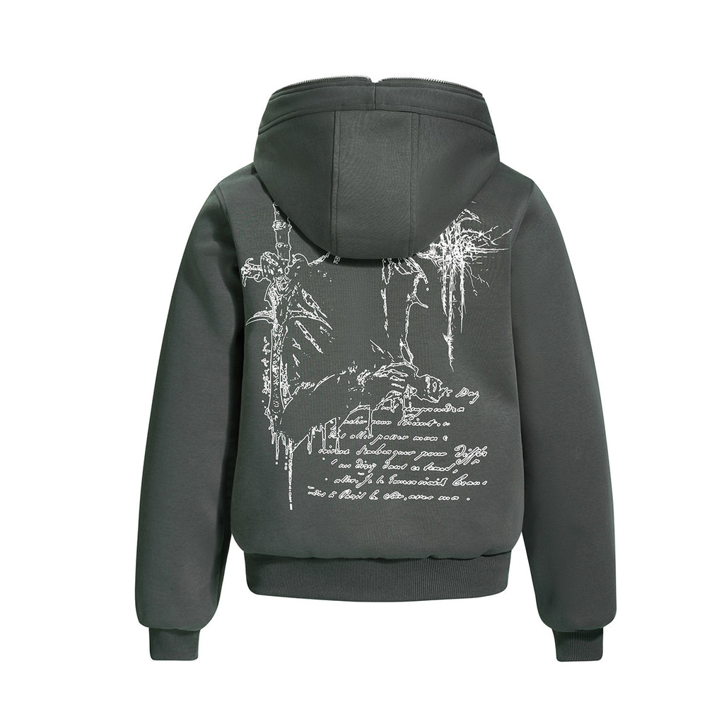 The Vintage Mosaic Patchwork Zip Hoodie