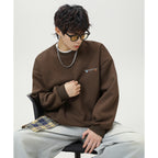 The Umber Outline Printed Crewneck Sweatshirt