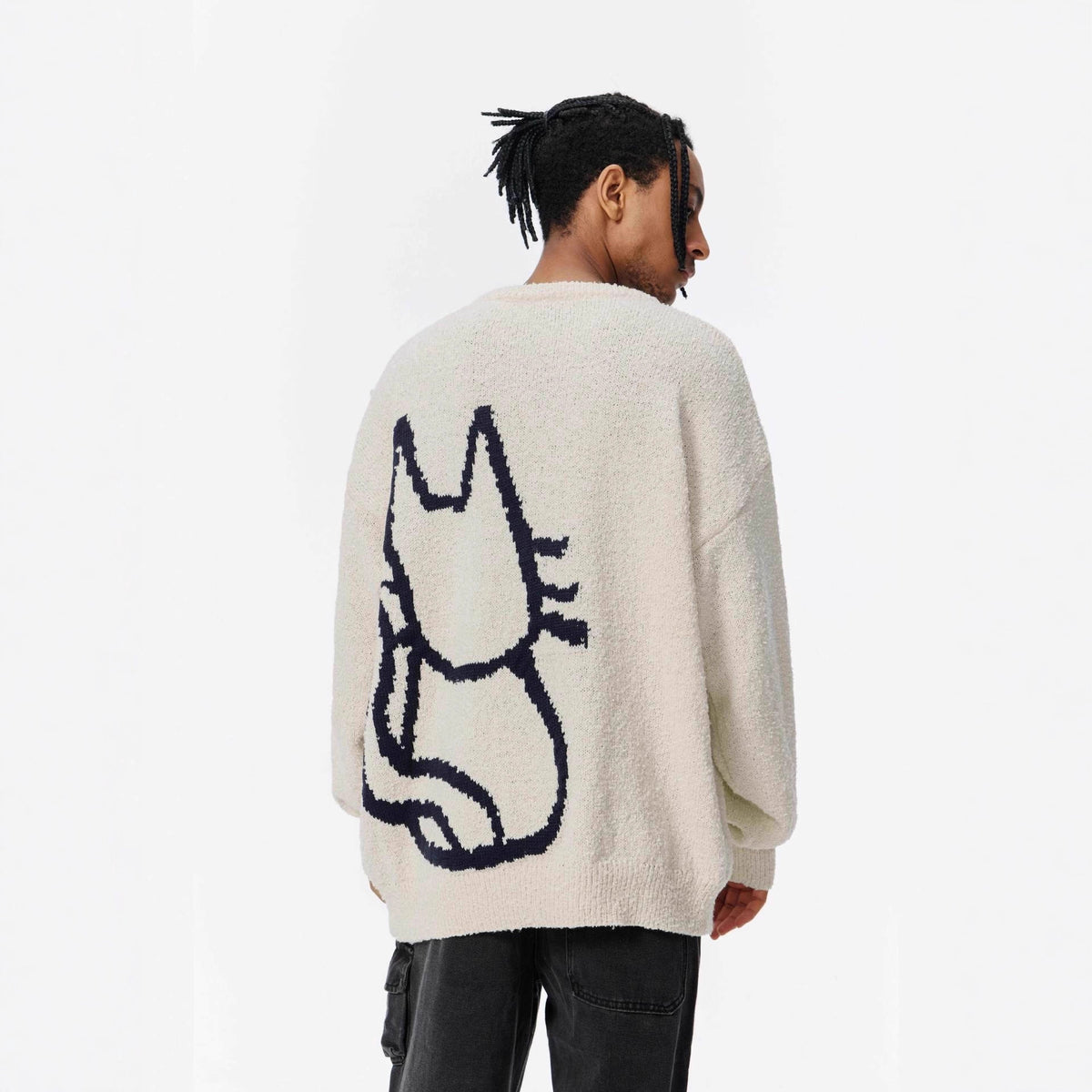 The Whisker Tale Cartoon Cat Sweater