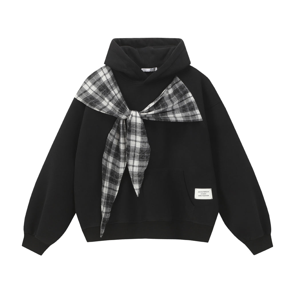 The Bow Layer Faux Two-Piece Hoodie